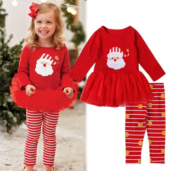 christmas party princess cute infant kids girls clothes 2pcs santa print long sleeve lace tutu dress +striped pants 0-3y, White
christmas party princess cute infant kids girls clothes 2pcs santa print long sleeve lace tutu dress +striped pants 0-3y, White