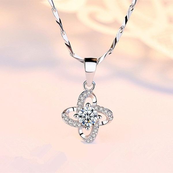pendant necklaces clover necklace female tide temperament of clavicle chain contracted luxury niche design feeling the women, Silver
pendant necklaces clover necklace female tide temperament of clavicle chain contracted luxury niche design feeling the women, Silver