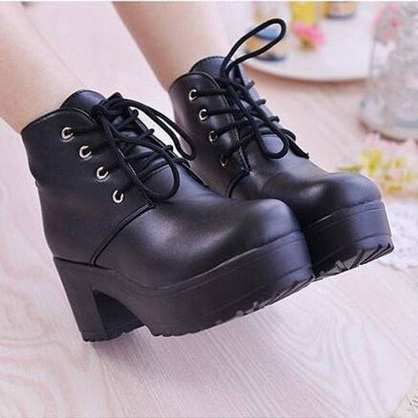 boots 2021 women's single horse square heel round toe spring high lace-up plus size 35-45, Black
boots 2021 women's single horse square heel round toe spring high lace-up plus size 35-45, Black