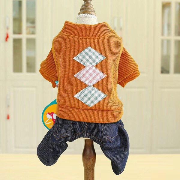 dog apparel pet clothes handsome knitting plush diamond jeans pants four feet jumpsuits for autumn and winter jacket
dog apparel pet clothes handsome knitting plush diamond jeans pants four feet jumpsuits for autumn and winter jacket