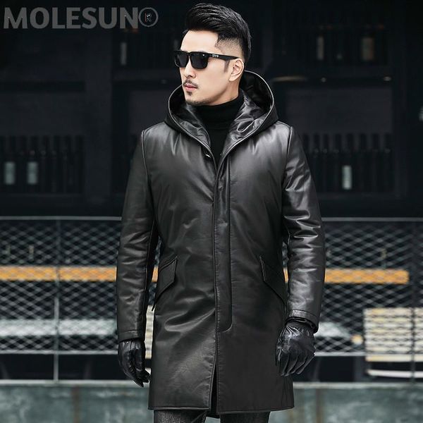 men's leather & faux akoosun down jacket winter coat men clothing real cow jackets thick clothes hooded windbreaker ropa hombre lxr543, Black
men's leather & faux akoosun down jacket winter coat men clothing real cow jackets thick clothes hooded windbreaker ropa hombre lxr543, Black