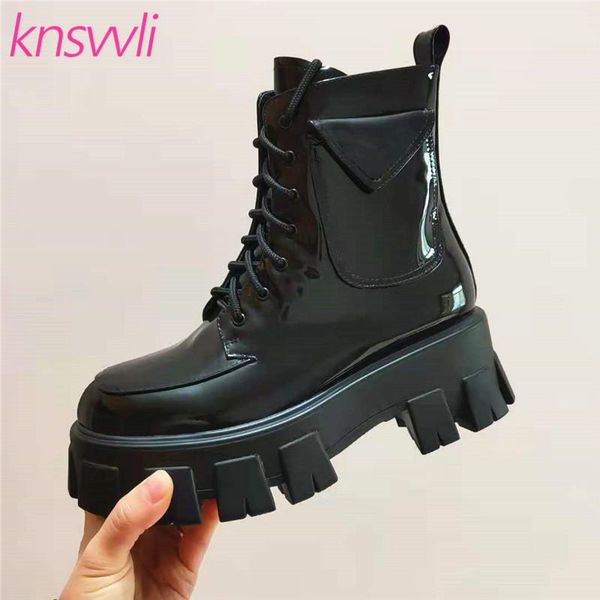 boots thick sole pocket women lace up military shoes leather motorcycle casual short platform ankle woman, Black
boots thick sole pocket women lace up military shoes leather motorcycle casual short platform ankle woman, Black