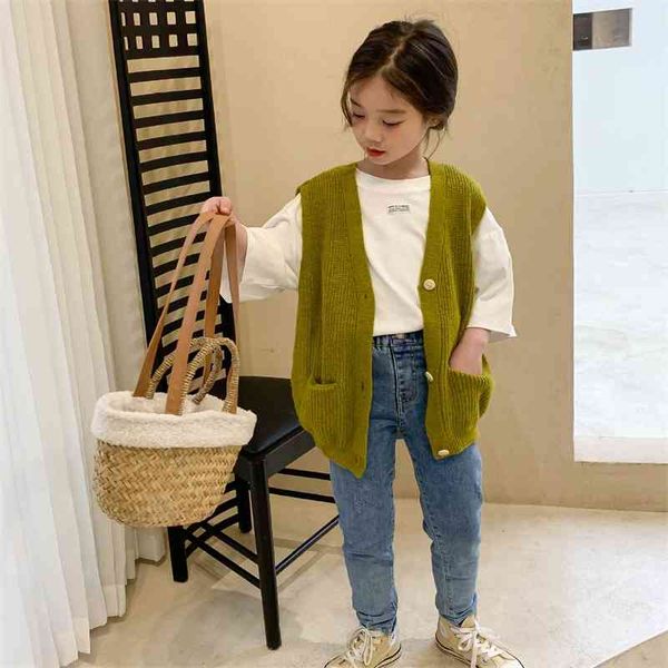 spring arrival girls fashion knitted vest kids korean design vests 210528, Camo
spring arrival girls fashion knitted vest kids korean design vests 210528, Camo