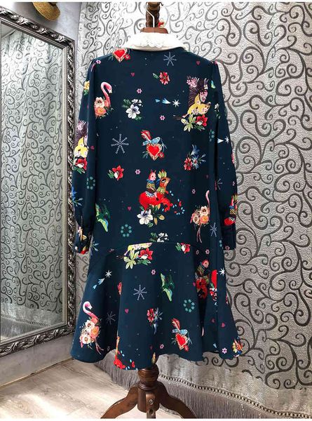 capris novia party 2021 autumn winter fashion designer women white lace turn-down collar cute animal floral print long sleeve, Black;gray
capris novia party 2021 autumn winter fashion designer women white lace turn-down collar cute animal floral print long sleeve, Black;gray