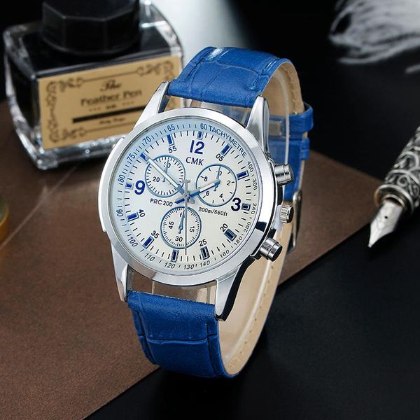 wristwatches business mens watches casual luxury leather strap men blue ray glass quartz watch fashion cool clock, Slivery;brown
wristwatches business mens watches casual luxury leather strap men blue ray glass quartz watch fashion cool clock, Slivery;brown