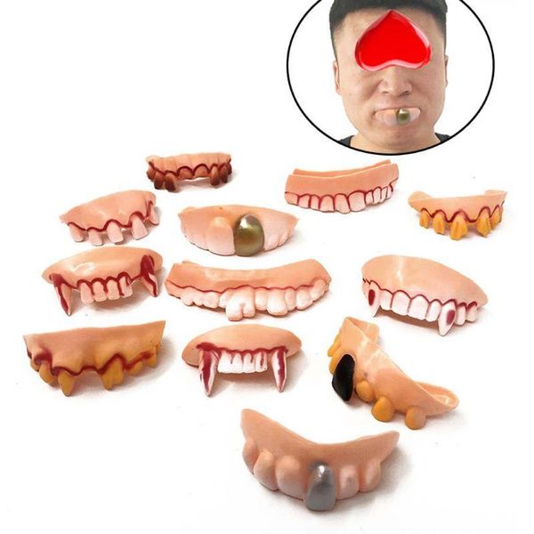 party masks 12pcs/set halloween prank toys simulation rotten teeth vampire denture masquerade cosplay fake trick props
party masks 12pcs/set halloween prank toys simulation rotten teeth vampire denture masquerade cosplay fake trick props