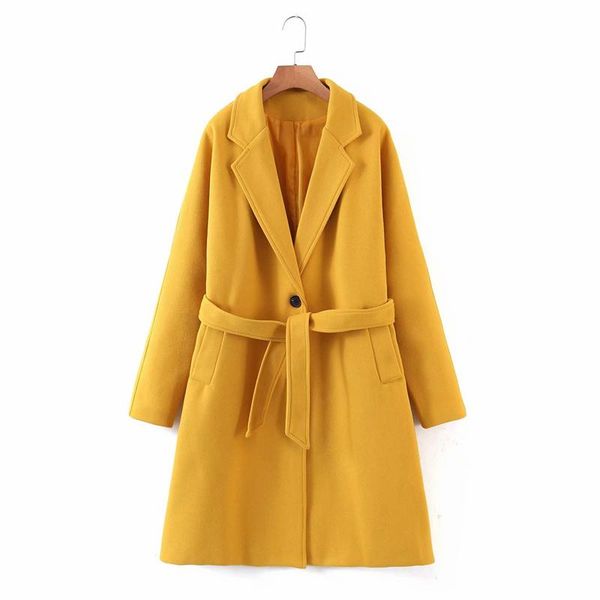 women's wool & blends puwd elegant women orange sashes woolen coat 2021 autumn oversize female solid pockets coats ladies harajuku styl, Black
women's wool & blends puwd elegant women orange sashes woolen coat 2021 autumn oversize female solid pockets coats ladies harajuku styl, Black