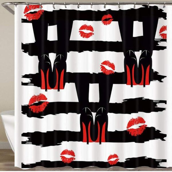 bathroom shower curtain,girly girls high heels shoes with lipstick print striped background,polyester fabric shower
bathroom shower curtain,girly girls high heels shoes with lipstick print striped background,polyester fabric shower