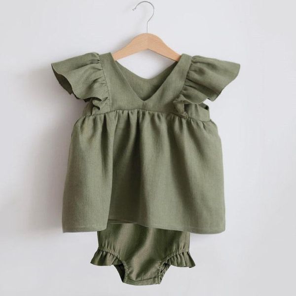 clothing sets 2pcs summer linen cotton baby girl dress + bloomer clothes born toddler outfits, White
clothing sets 2pcs summer linen cotton baby girl dress + bloomer clothes born toddler outfits, White