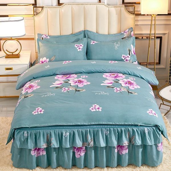 piece bed skirt +2pieces pillowcases bedding set bedspreads sheet for cover king/ size four-piece suit sets
piece bed skirt +2pieces pillowcases bedding set bedspreads sheet for cover king/ size four-piece suit sets