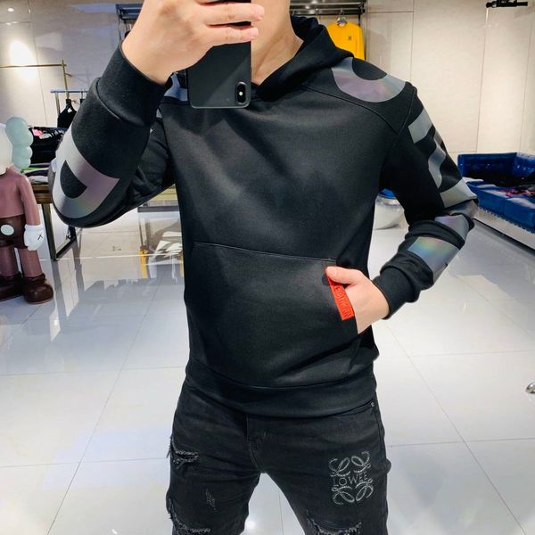 men's hoodies & sweatshirts suéter com capuz masculino, blusão de veludo tendência slim coreana para homens outono 0fov, Black
men's hoodies & sweatshirts suéter com capuz masculino, blusão de veludo tendência slim coreana para homens outono 0fov, Black