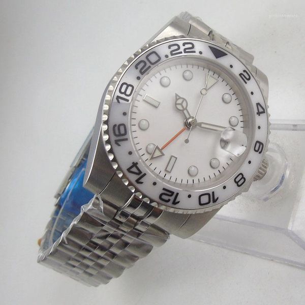 wristwatches 40mm pagefelix white dial sapphire glass luminous jubilee gmt automatic men's watch, Slivery;brown
wristwatches 40mm pagefelix white dial sapphire glass luminous jubilee gmt automatic men's watch, Slivery;brown