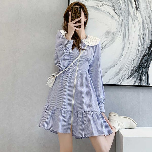 little mn wers sweet nd spicy long sleeved dress with new temperment in utumn 2021. the bby collr is thin and ruffled skirt, White
little mn wers sweet nd spicy long sleeved dress with new temperment in utumn 2021. the bby collr is thin and ruffled skirt, White