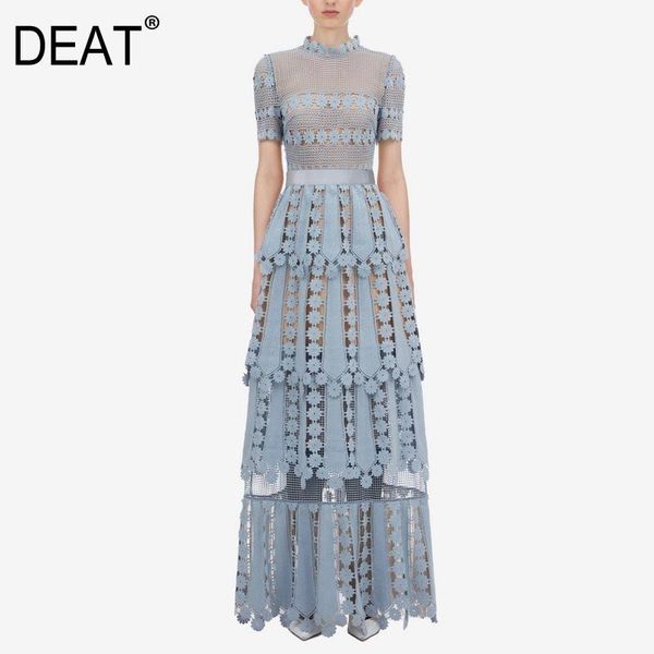 casual dresses deat woman dress solid lace hollow out light blue stand collar shorts sleeve slim vintage style 2021 summer 15xf336, Black;gray
casual dresses deat woman dress solid lace hollow out light blue stand collar shorts sleeve slim vintage style 2021 summer 15xf336, Black;gray