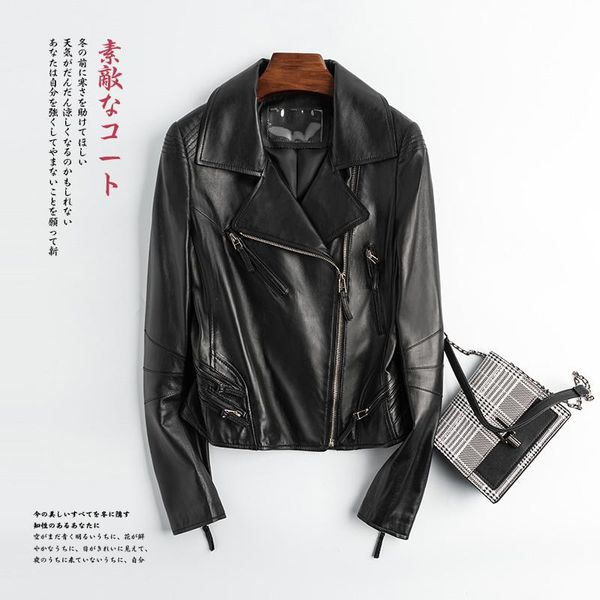 women's leather & faux 2021 spring autumn genuine jacket women 100% sheepskin coat female motorcycle coats and jackets femme veste pph3, Black
women's leather & faux 2021 spring autumn genuine jacket women 100% sheepskin coat female motorcycle coats and jackets femme veste pph3, Black