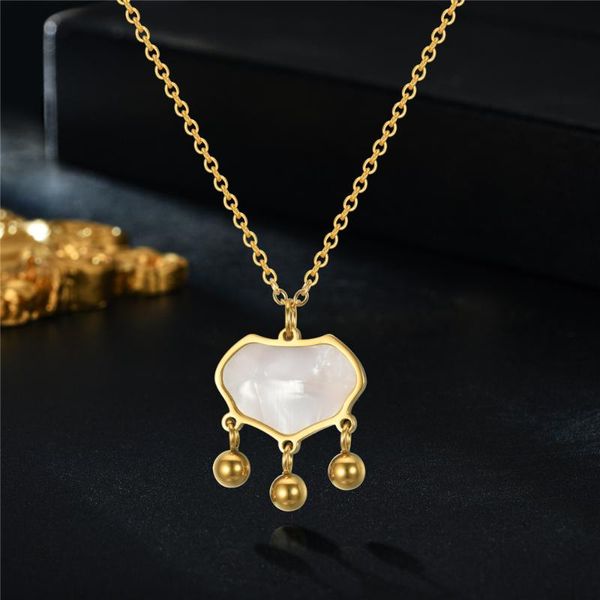 chains natural mother shell tassel clavicle chain female light luxury minority safety lock pendant chinese style, Silver
chains natural mother shell tassel clavicle chain female light luxury minority safety lock pendant chinese style, Silver