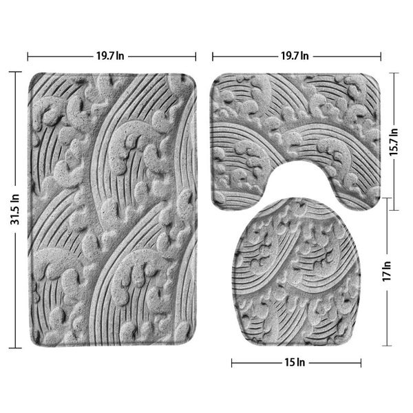 bath mats white stone relief mat 3-piece set bathroom carpet water absorption non slip flannel washable rug toilet cover decor
bath mats white stone relief mat 3-piece set bathroom carpet water absorption non slip flannel washable rug toilet cover decor