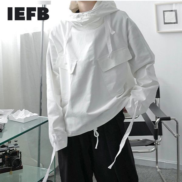 iefb /men's wear spring men's pullover hoodie jacket niche design loose large size double pockets for male 9y4056 210524, Black;brown
iefb /men's wear spring men's pullover hoodie jacket niche design loose large size double pockets for male 9y4056 210524, Black;brown