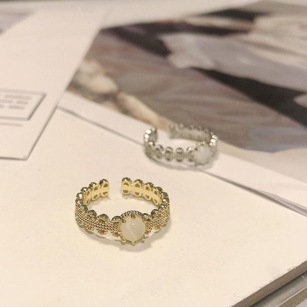 cluster rings european and american fashion ladies party hollow inlaid moonstone brass ring trend style women's open adjustable, Golden;silver
cluster rings european and american fashion ladies party hollow inlaid moonstone brass ring trend style women's open adjustable, Golden;silver