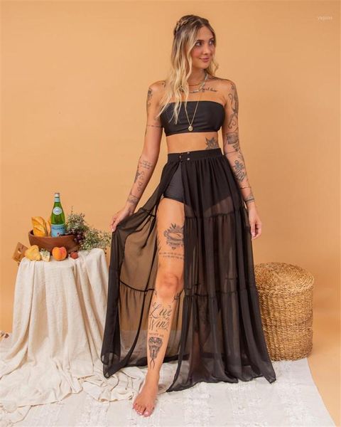 female skirt, solid color high waist long skirt see-through beach dress for summer, black/white, s//l/xl/xxl women's swimwear, White;black
female skirt, solid color high waist long skirt see-through beach dress for summer, black/white, s//l/xl/xxl women's swimwear, White;black