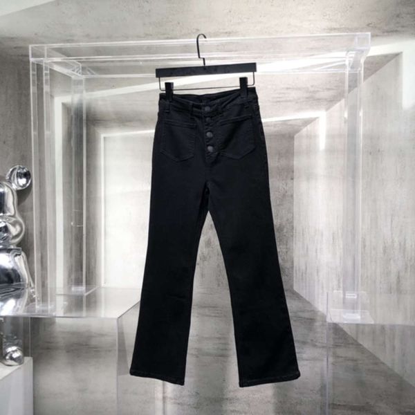 autumn and winter family women's flared pants high waist fashion commuting, Blue