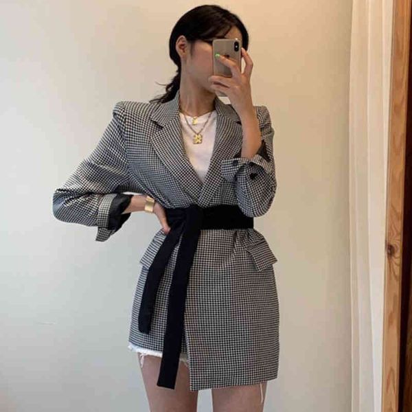 women's suits & blazers vintage plaid patchwork blazer spring long sleeve matching irregular jackets coat with belts suit coats z9ho, White;black
women's suits & blazers vintage plaid patchwork blazer spring long sleeve matching irregular jackets coat with belts suit coats z9ho, White;black
