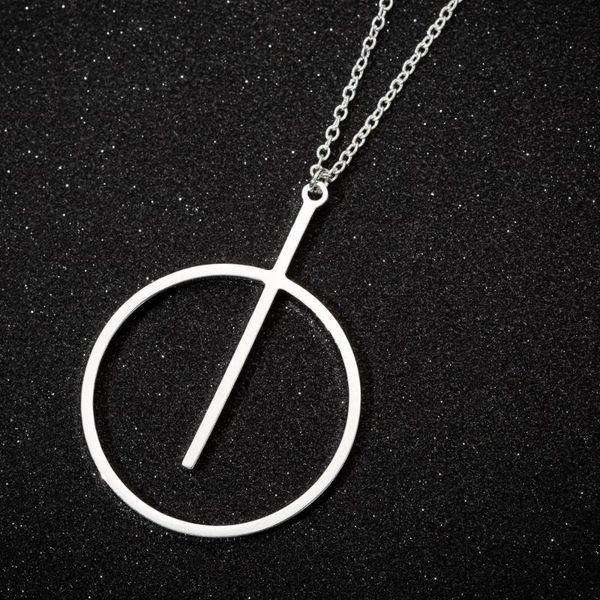 pendant necklaces wholesale stainless steel simple choker geometric necklace for women long chain round circle jewelery, Silver
pendant necklaces wholesale stainless steel simple choker geometric necklace for women long chain round circle jewelery, Silver