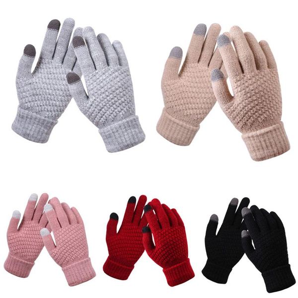 five fingers gloves women' cashmere knitted glove touchscreen winter warm wool thick mitten for mobile phone tablet pad solid color, Blue;gray
five fingers gloves women' cashmere knitted glove touchscreen winter warm wool thick mitten for mobile phone tablet pad solid color, Blue;gray