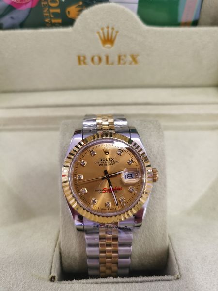 with original box 31mm 36mm 41mm woman mans watch datejust 116233 date president 18k gold diamond dial asia 2813 movement mechanical automat, Slivery;brown 
with original box 31mm 36mm 41mm woman mans watch datejust 116233 date president 18k gold diamond dial asia 2813 movement mechanical automat, Slivery;brown