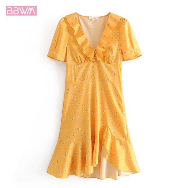 summer women's fashion wild slim slimming v-neck floral print short-sleeved women's dress yellow vacation female 210507, Black;gray
summer women's fashion wild slim slimming v-neck floral print short-sleeved women's dress yellow vacation female 210507, Black;gray