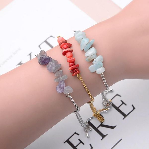 bohemian natural stone bead chain bracelet vintage beach broken irregular charm jewelry gift for women bracelets, Golden;silver
bohemian natural stone bead chain bracelet vintage beach broken irregular charm jewelry gift for women bracelets, Golden;silver