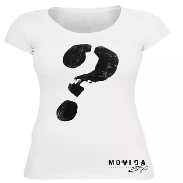 t-shirt lady nightlife 87 question mark, White;black 
t-shirt lady nightlife 87 question mark, White;black