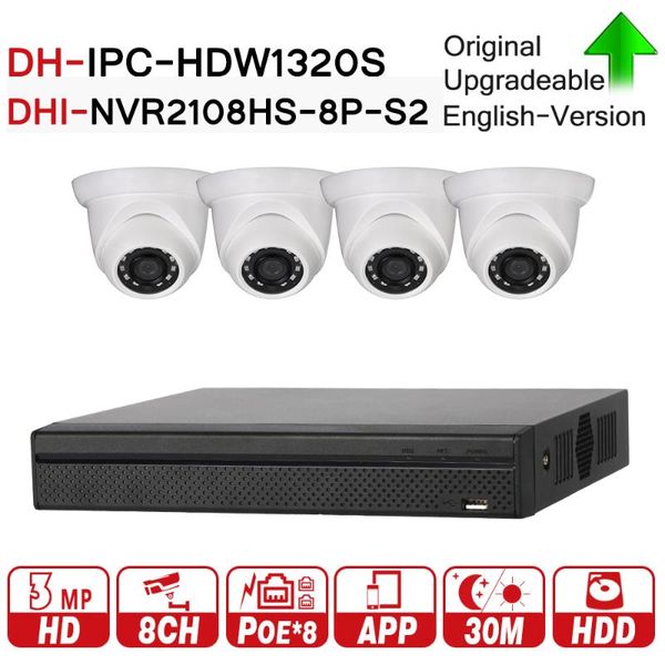 security camera kit with nvr2108hs-8p-s2 ip ipc-hdw1320s p2p surveillance cctv system easy install support update systems
security camera kit with nvr2108hs-8p-s2 ip ipc-hdw1320s p2p surveillance cctv system easy install support update systems