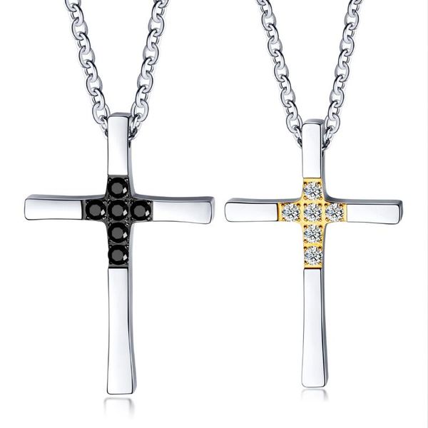pendant necklaces fate love fashion christian jewelry stainless steel lover's couples men women cross necklace pendants with cubic zirc, Silver
pendant necklaces fate love fashion christian jewelry stainless steel lover's couples men women cross necklace pendants with cubic zirc, Silver