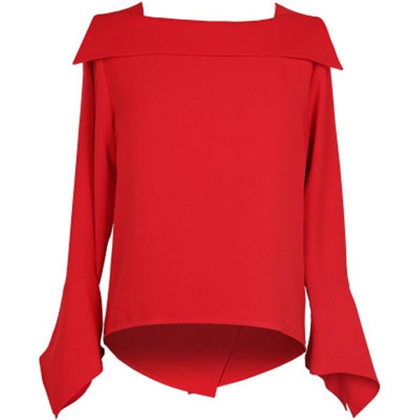 women's blouses & shirts straight trumpet sleeve chiffon shirt 2021 spring personality solid color nine points irregular loose, White
women's blouses & shirts straight trumpet sleeve chiffon shirt 2021 spring personality solid color nine points irregular loose, White