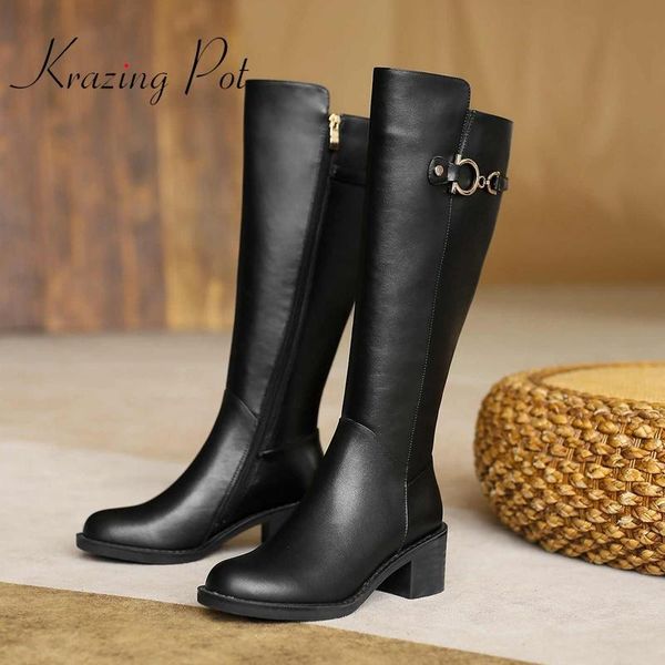 boots krazing pot 2022 natural leather round toe high heels metal decorations winter keep warm fashion thigh l73, Black
boots krazing pot 2022 natural leather round toe high heels metal decorations winter keep warm fashion thigh l73, Black