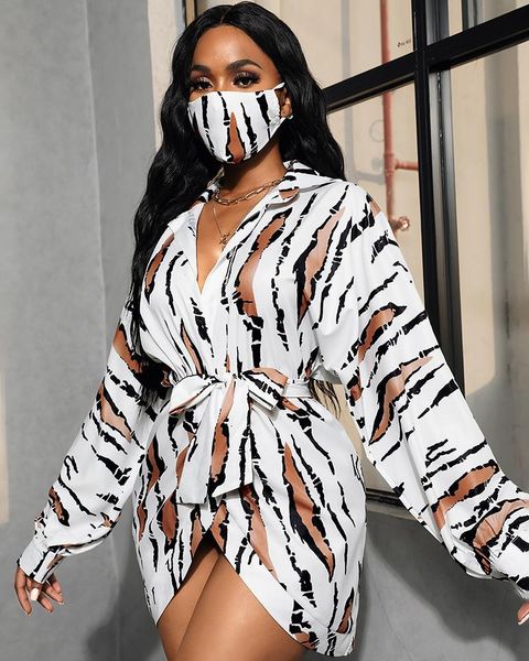 casual dresses women 2 pieces leopard print lantern sleeve shirt dress with mask 2022 femme buttoned robe office lady outfits, Black;gray
casual dresses women 2 pieces leopard print lantern sleeve shirt dress with mask 2022 femme buttoned robe office lady outfits, Black;gray