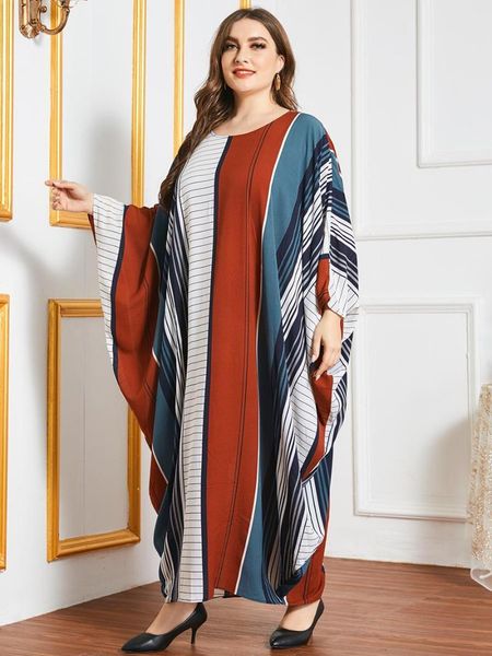 big size muslim women maxi long dress red blue white stripe print loose islam caftan marocain dresses european clothing ethnic
big size muslim women maxi long dress red blue white stripe print loose islam caftan marocain dresses european clothing ethnic