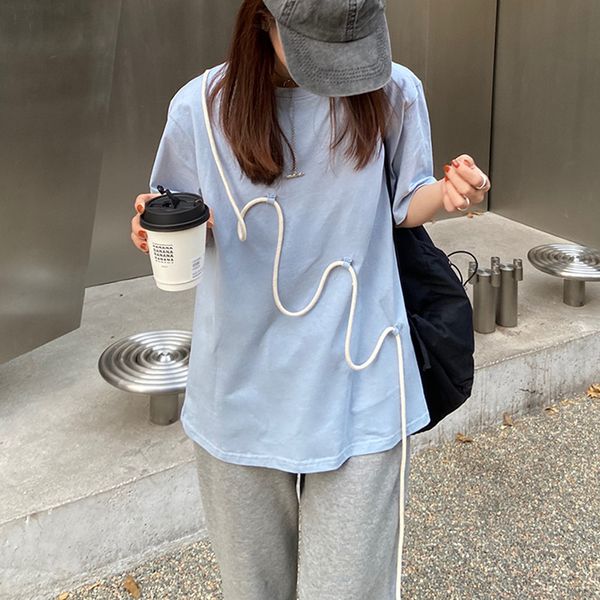 2colors 2021 Summer women tops korean style 3D rope short sleeve t-shirts womens tee shirt femme (F4233), White
2colors 2021 Summer women tops korean style 3D rope short sleeve t-shirts womens tee shirt femme (F4233), White