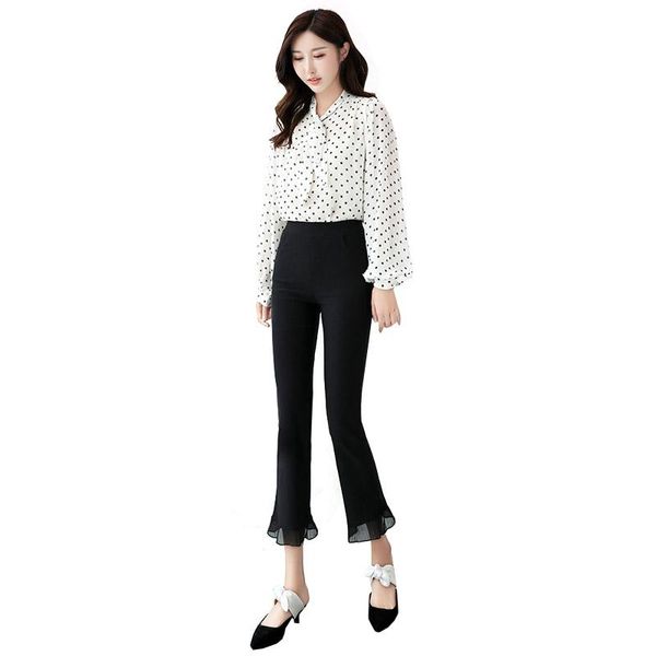 women's pants & capris s-5xl ladies spring autumn wild casual women fashion elegant flared female lace stitching stretch, Black;white
women's pants & capris s-5xl ladies spring autumn wild casual women fashion elegant flared female lace stitching stretch, Black;white
