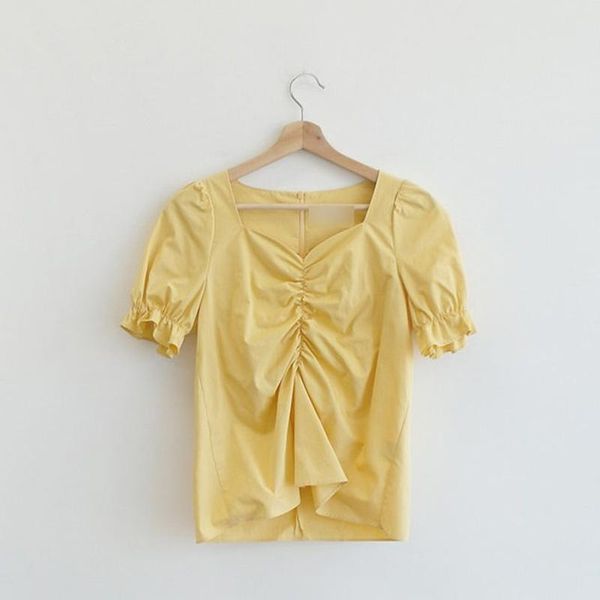 square collar solid women blouse 2021 summer short-sleeved slim short high waist sweet style girl pulls outwear women's blouses & shir, White
square collar solid women blouse 2021 summer short-sleeved slim short high waist sweet style girl pulls outwear women's blouses & shir, White