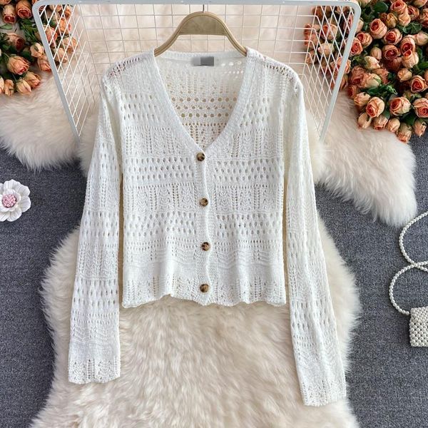 women's jackets spring and autumn style korean loose v-neck hollow out knitted sweater outerwear long sleeve plus size solid color, Black;brown
women's jackets spring and autumn style korean loose v-neck hollow out knitted sweater outerwear long sleeve plus size solid color, Black;brown