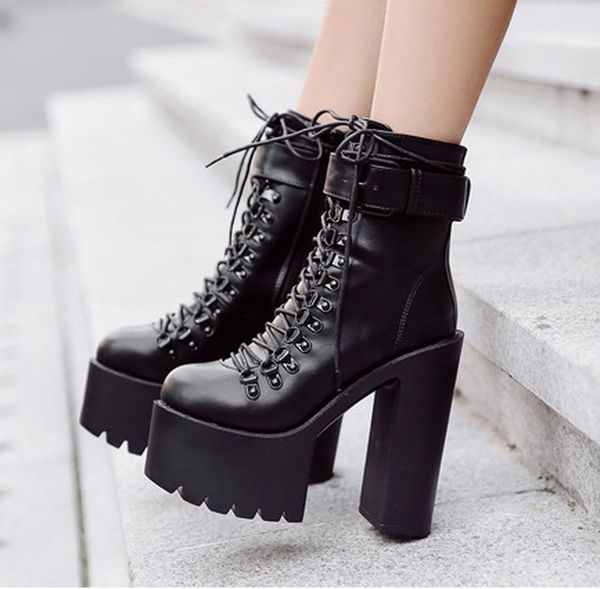 boots high thick with waterproof platform buckle heel ankle snow women winter, Black
boots high thick with waterproof platform buckle heel ankle snow women winter, Black