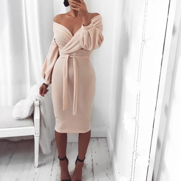summer women elegant solid casual bodycon dress female plain slim fit off shoulder twisted waist tie midi dress, White;black
summer women elegant solid casual bodycon dress female plain slim fit off shoulder twisted waist tie midi dress, White;black