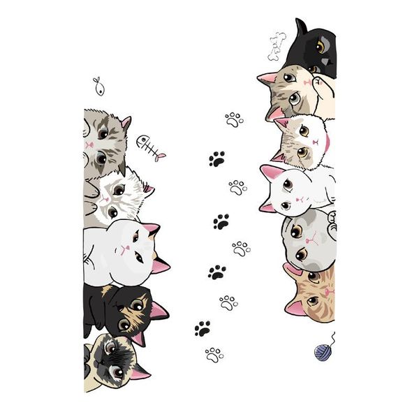 wall stickers creative hand drawn cartoon cute cat footprint combination background wallpaper self-adhesive mural for baby
wall stickers creative hand drawn cartoon cute cat footprint combination background wallpaper self-adhesive mural for baby