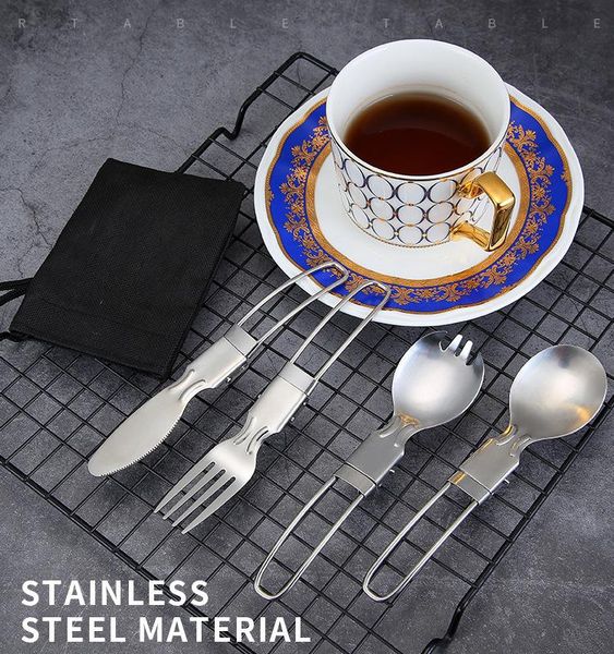 dinnerware sets 4 pcs 1 set outdoor stainless steel folding fork spoon knife picnic camping tableware camp cookware collapsible
dinnerware sets 4 pcs 1 set outdoor stainless steel folding fork spoon knife picnic camping tableware camp cookware collapsible