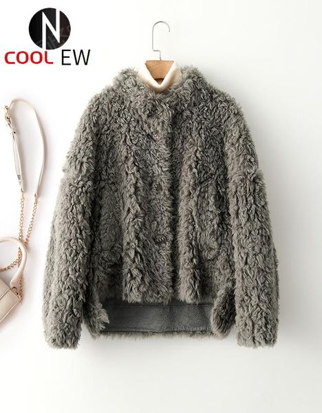 women's fur & faux ptslan 2021 original wool outerwear winter fashion good quality short stand collar female coatp7513, Black
women's fur & faux ptslan 2021 original wool outerwear winter fashion good quality short stand collar female coatp7513, Black