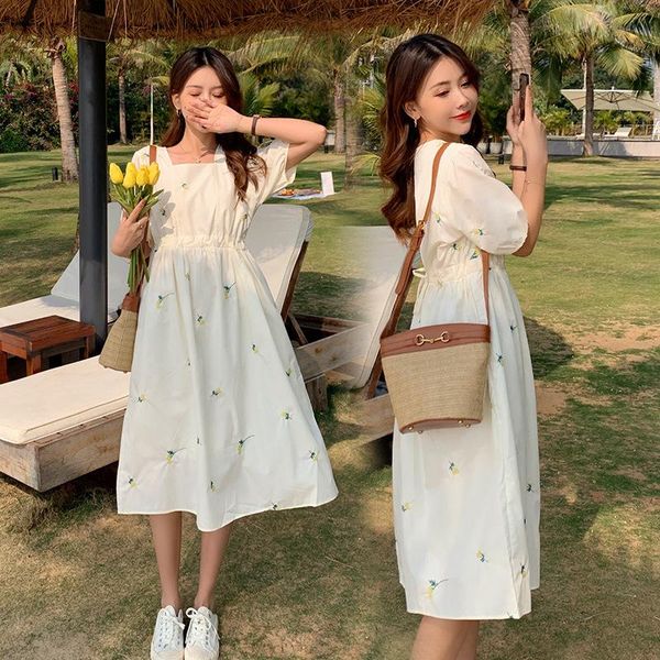 maternity dresses summer clothes puff sleeve loose flowers short seleeve printing for women ployester floral dress pregn, White
maternity dresses summer clothes puff sleeve loose flowers short seleeve printing for women ployester floral dress pregn, White