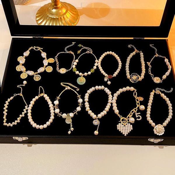 link, chain elegant simulated pearl natural stone beaded bracelets for women jewelry baroque bracelet friend wedding bride, Black
link, chain elegant simulated pearl natural stone beaded bracelets for women jewelry baroque bracelet friend wedding bride, Black