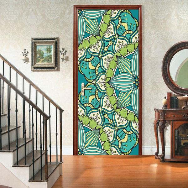 wall stickers 2pcs/set green mandala pattern diy door art mural sticker home decor wardrobe sliding doors waterproof wallpaper
wall stickers 2pcs/set green mandala pattern diy door art mural sticker home decor wardrobe sliding doors waterproof wallpaper